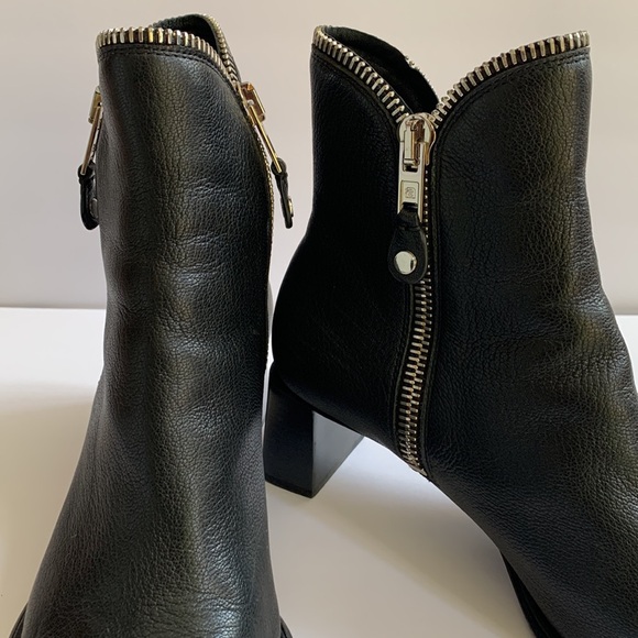 Alexander Wang Italian Leather Black Boots Size 40 - Picture 2 of 8